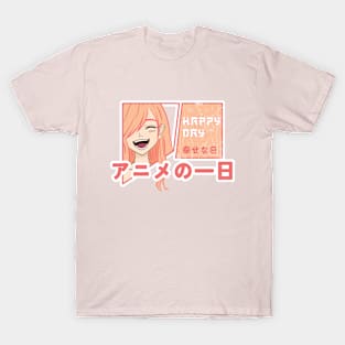 Happy day with anime - peachy T-Shirt